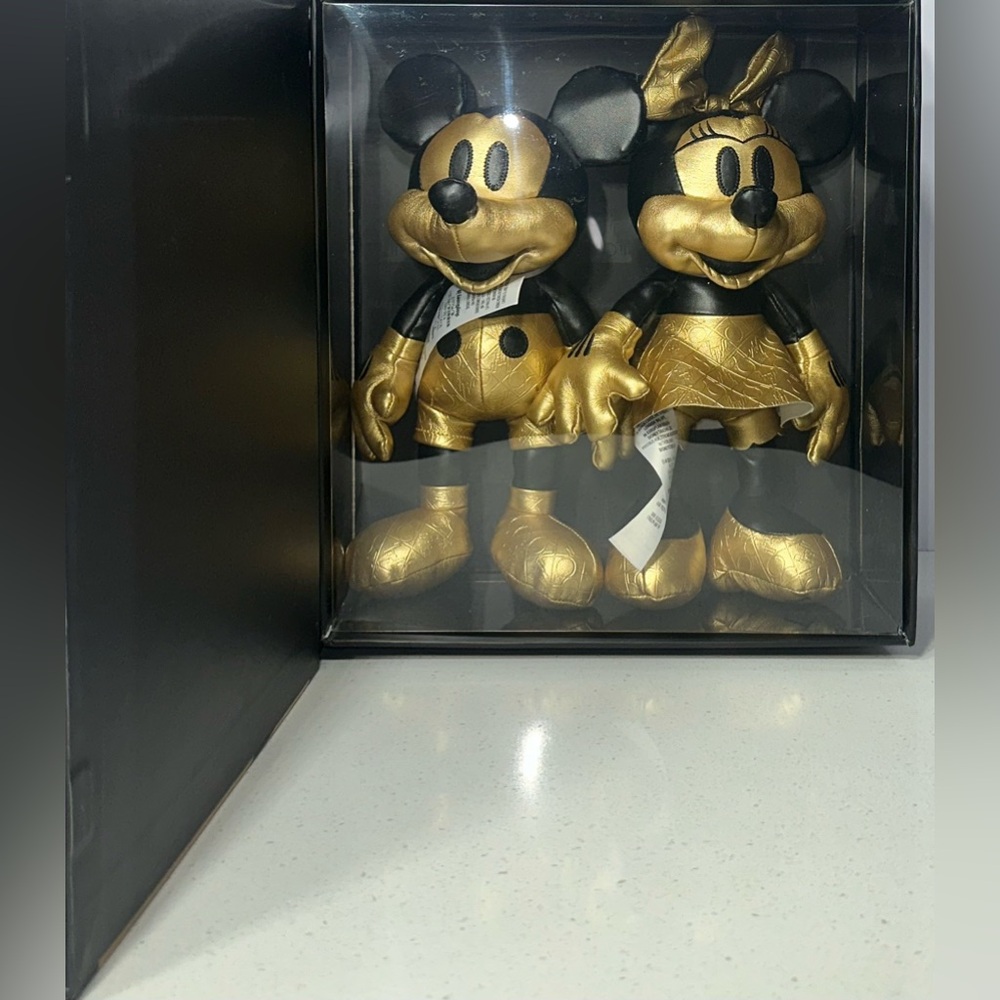 Disney 50th Anniversary Gold Luxe Mickey and Minnie Plush Limited Release - Picture 7 of 10
